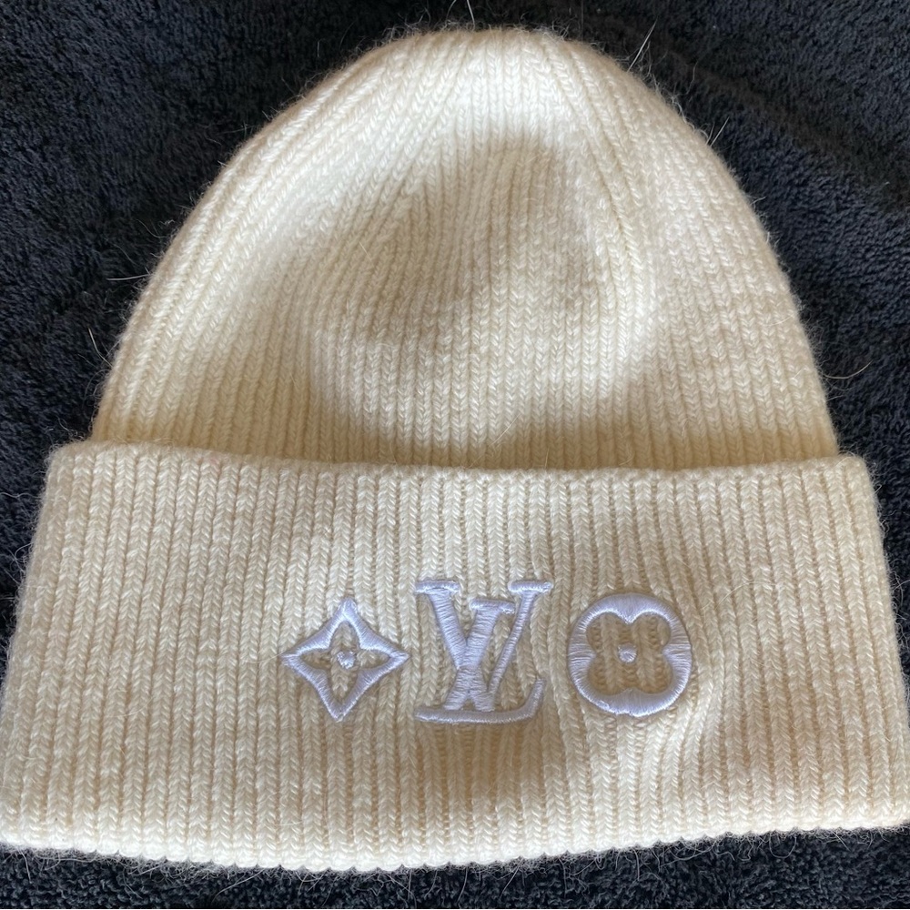Louis Vuitton Cream Beanie